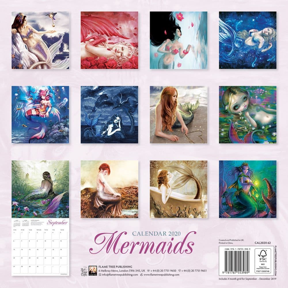 Mermaids Wall Calendar - Calendars.com