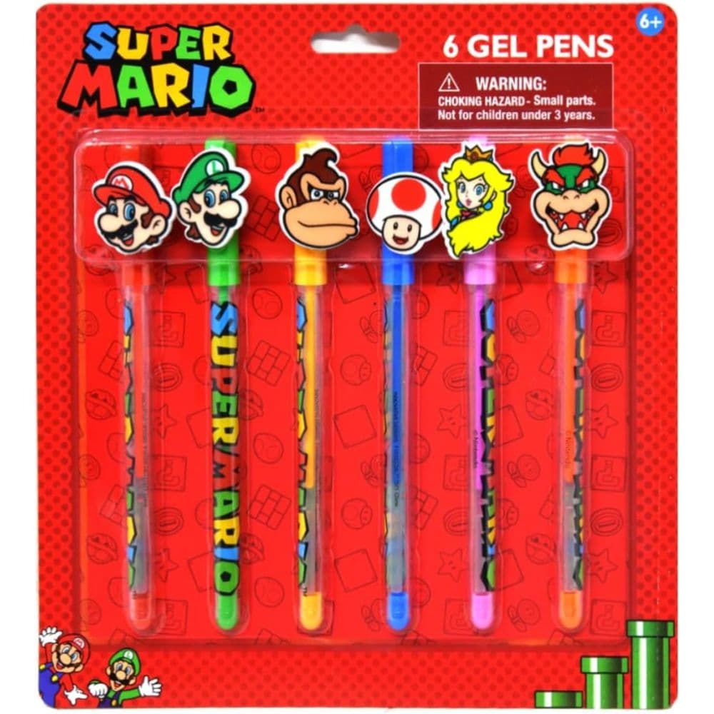Mario Gel Pens 6 Pack Main Product Image