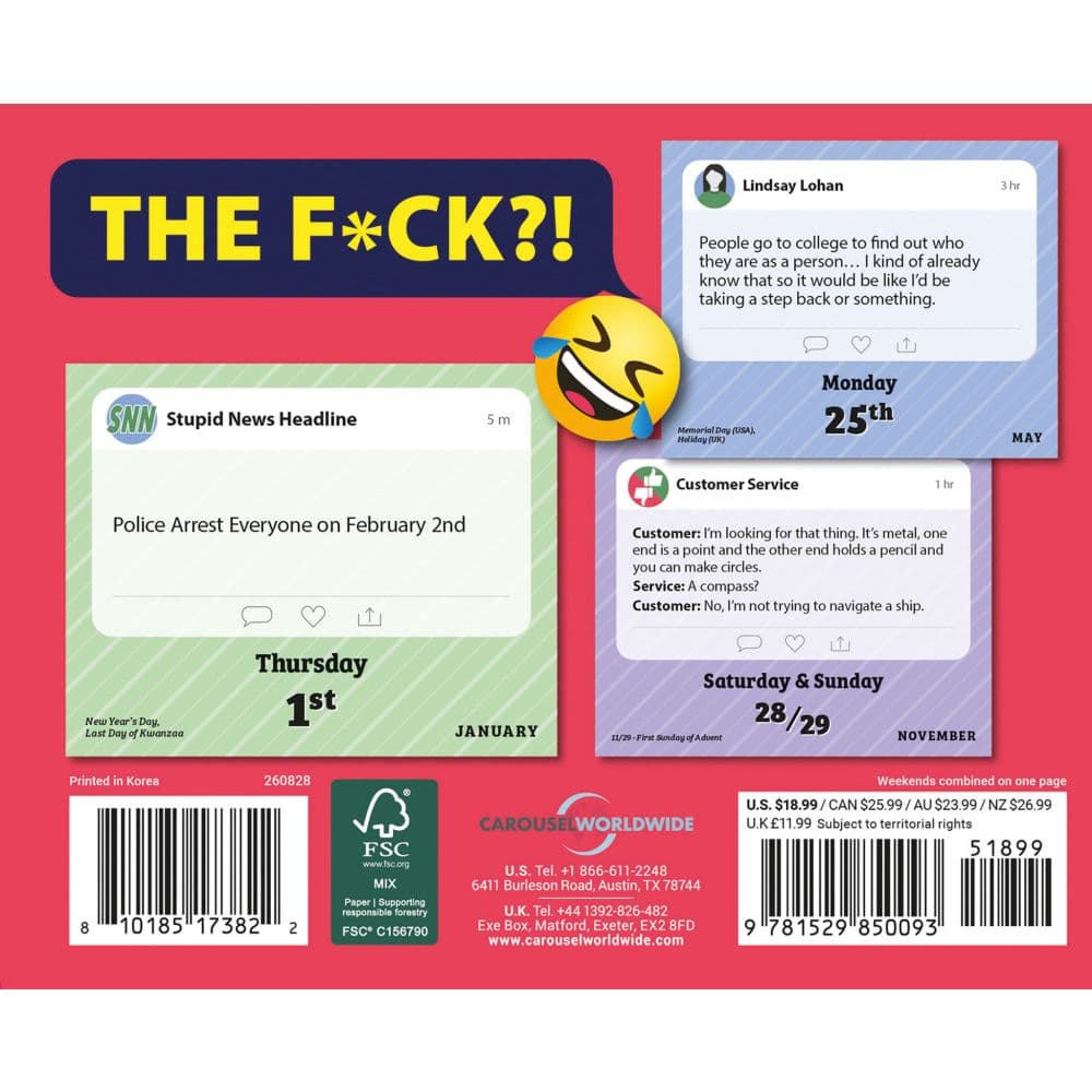 The Fck 2026 Desk Calendar First Alternate Image