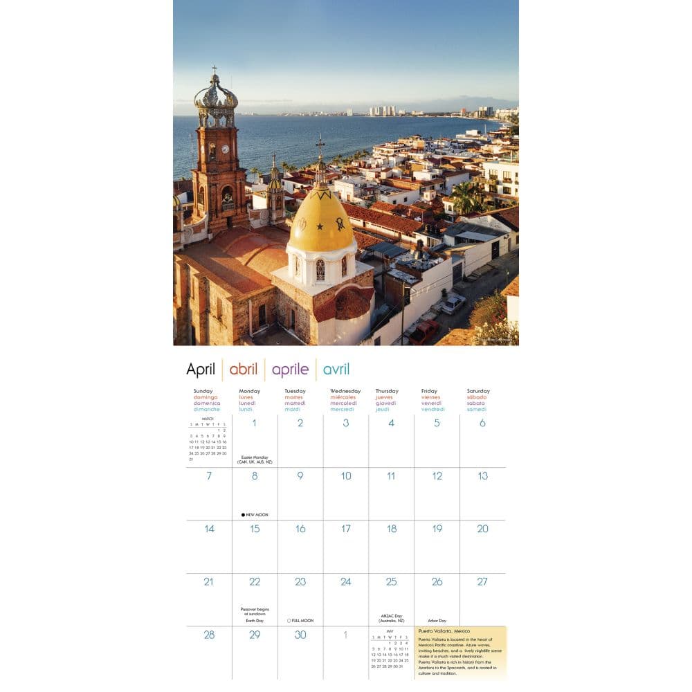 Bon Voyage - Seaside Around World 2024 Wall Calendar Second Alternate Image width=&quot;1000&quot; height=&quot;1000&quot;