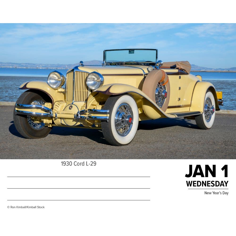 Cars and Trucks Classic 2025 Desk Calendar Second Alternate Image