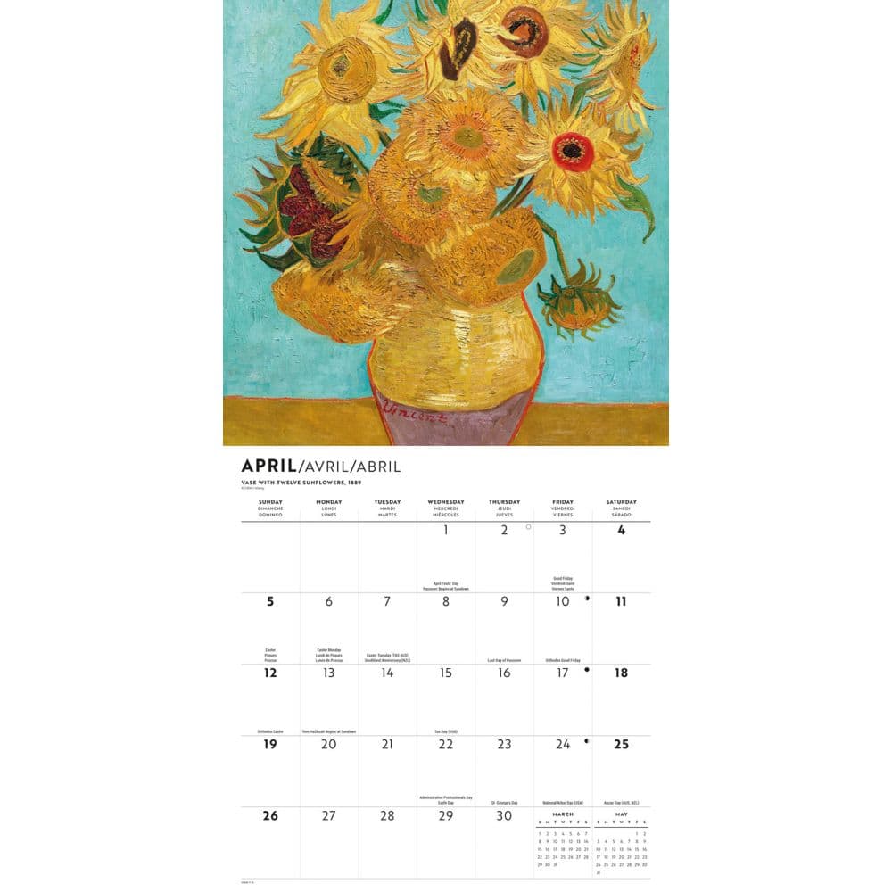 Van Gogh 2026 Wall Calendar Third Alternate Image