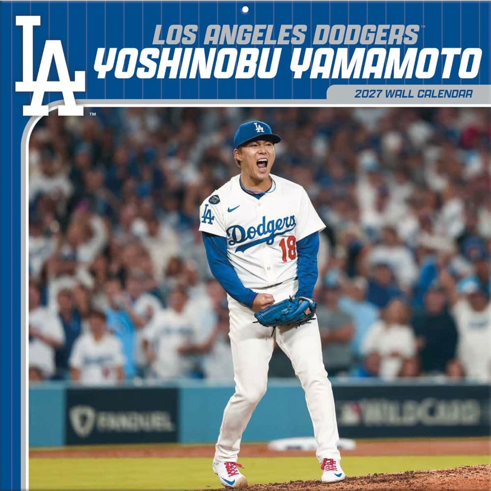 MLB Los Angeles Dodgers Yoshinobu Yamamoto 2027 Wall Calendar