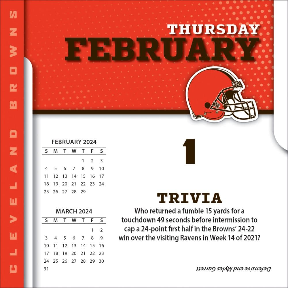 NFL Cleveland Browns 2024 Desk Calendar