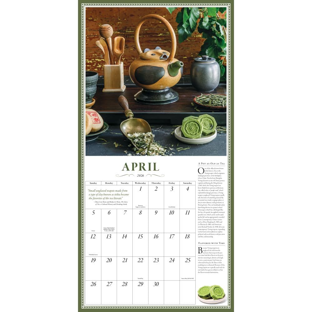 Teapot 2026 Wall Calendar Third Alternate Image