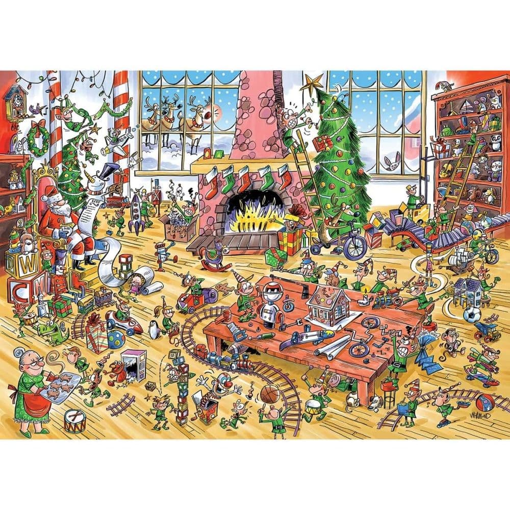 DoodleTown Elves at Work 1000 Piece Puzzle First Alternate Image