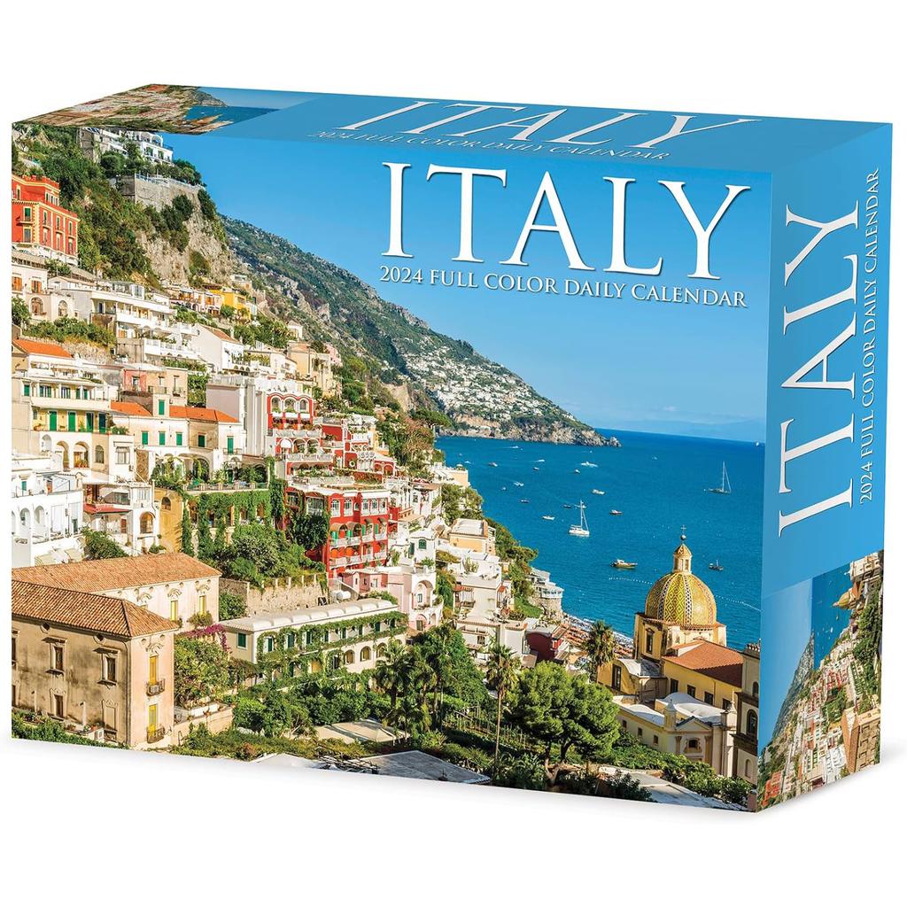 Italy 2024 Desk Calendar Boxed Calendar