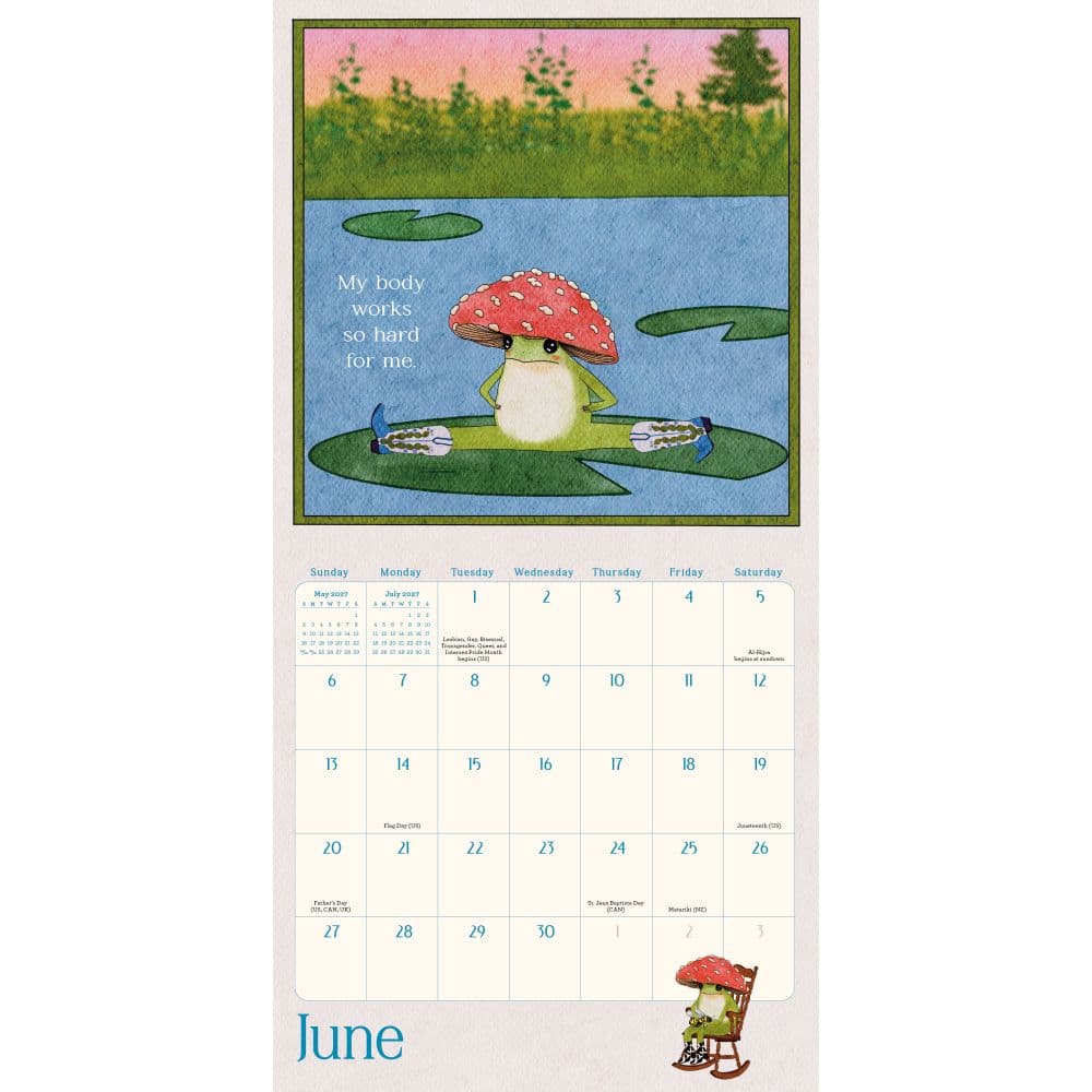 Little Frogs Guide to Self-Care 2027 Mini Wall Calendar Third Alternate Image