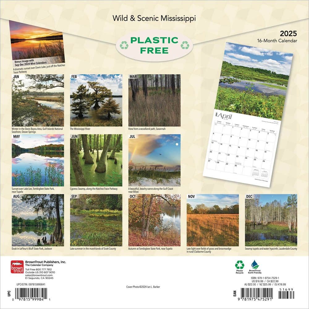 Mississippi Wild and Scenic 2025 Wall Calendar First Alternate Image