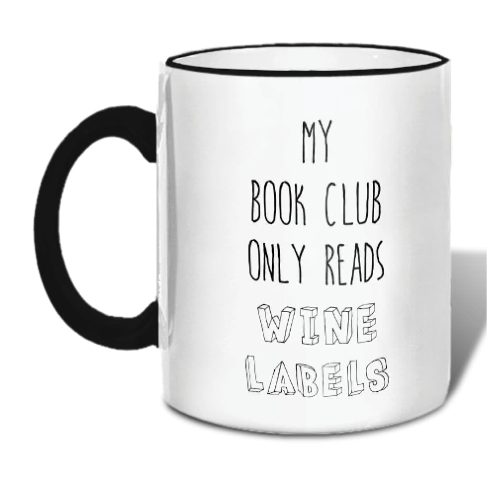 Book Club Reads Wine Labels Mug Second Alternate Image