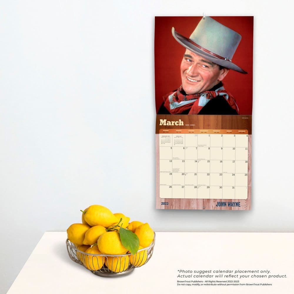 John Wayne 2023 Square Wall Calendar - Calendars.com