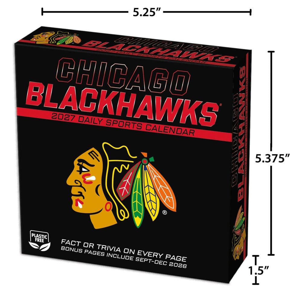 NHL Chicago Blackhawks 2027 Desk Calendar Fifth Alternate Image