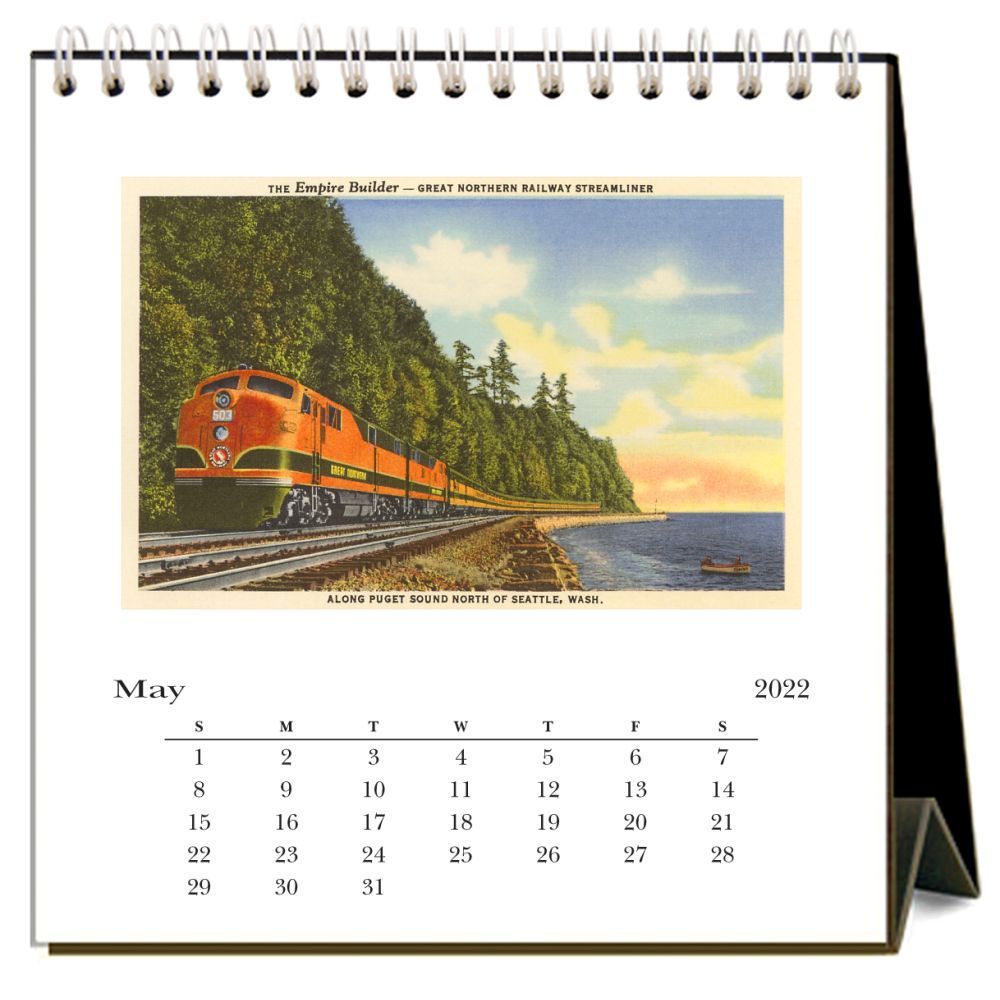 2018 Tide-mark Trains Tide-Mark Pr Ltd 1631142542 Nonfiction Wall Calendar July 15 Burlington Route Railroad 2019 Calendar Classic Rail Photographs Calendar Transportation