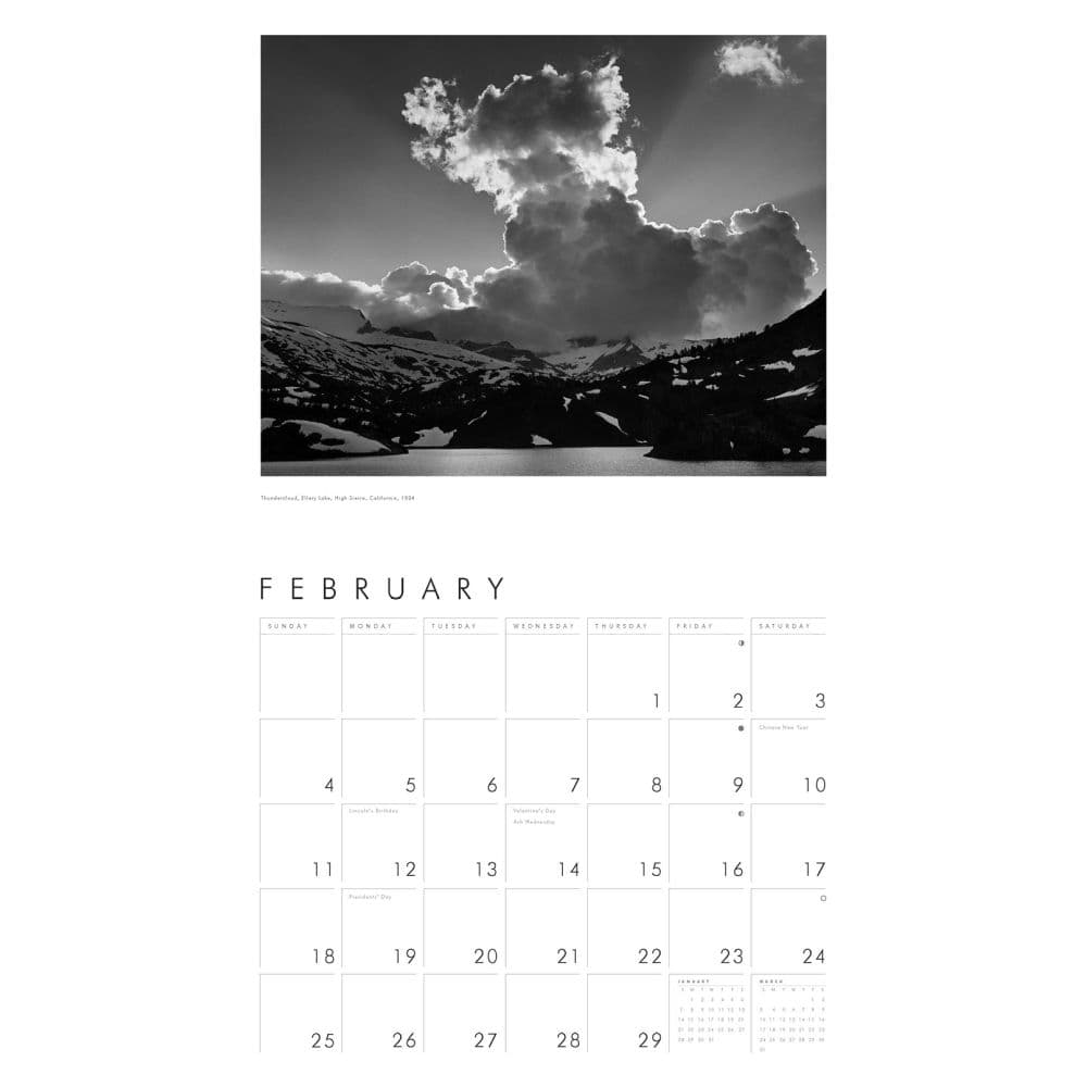 Ansel Adams 2025 Wall Calendar Second Alternate Image