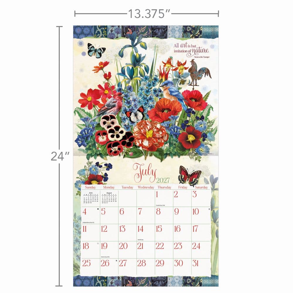 Garden Botanicals 2027 Wall Calendar by Barbara Anderson Third Alternate Image