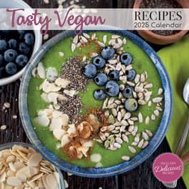 Tasty Vegetarian Recipes 2025 Wall Calendar
