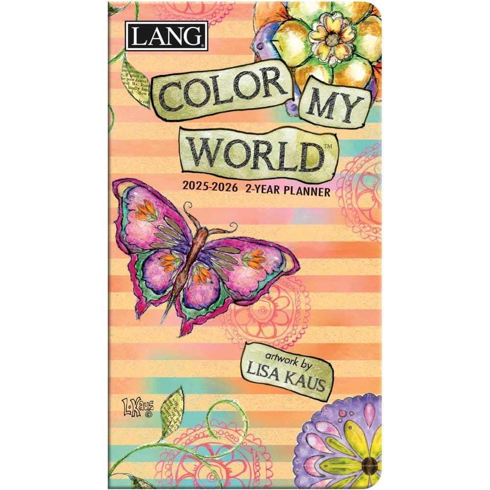 Color My World 2025 2 Year Pocket Planner by Lisa Kaus_Main Image