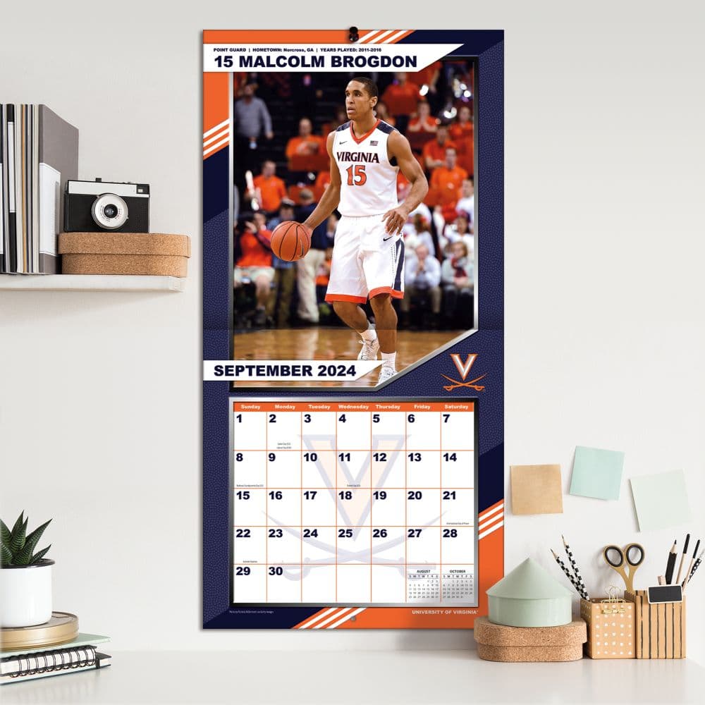 COL Virginia Cavaliers 2025 Wall Calendar Third Alternate Image