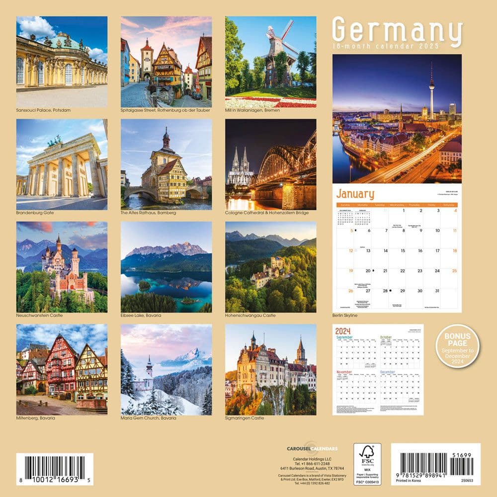 Germany 2025 Wall Calendar First Alternate Image width=&quot;1000&quot; height=&quot;1000&quot;