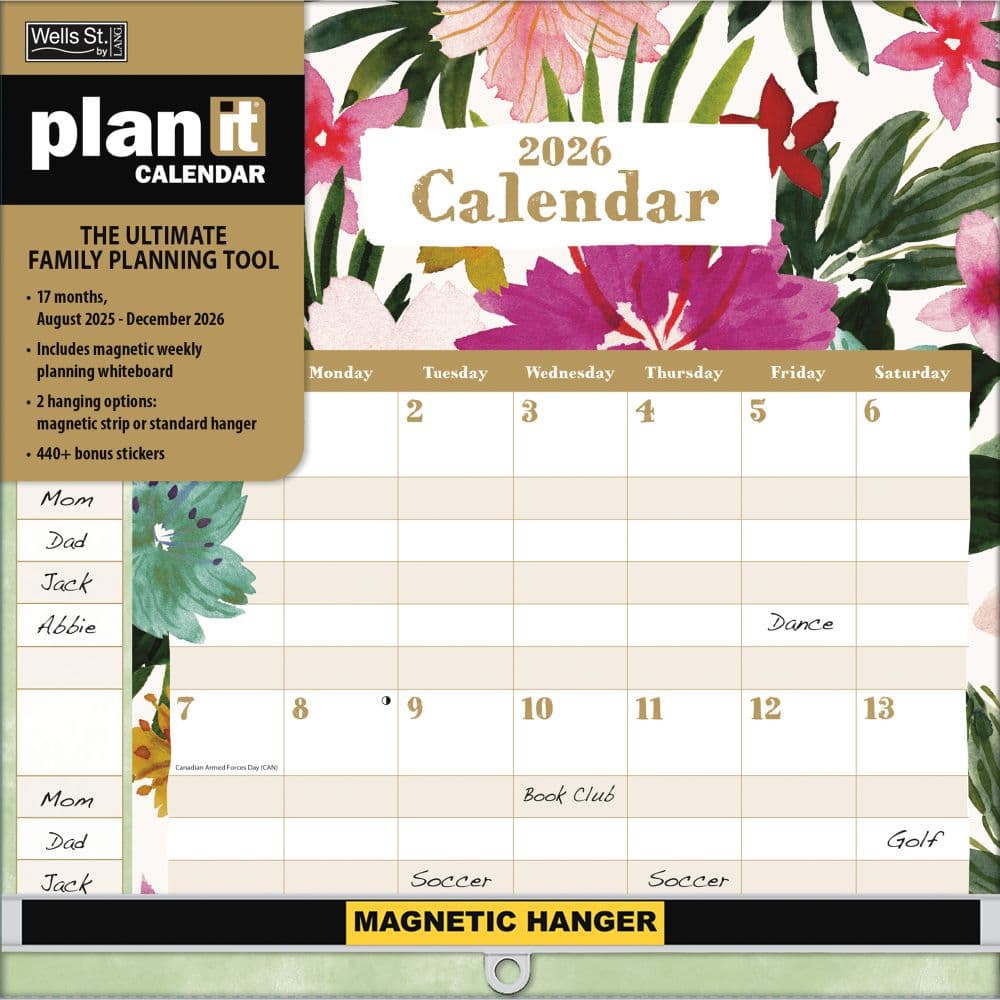 Grow Wild Plan It 2026 Wall Calendar_Main Image