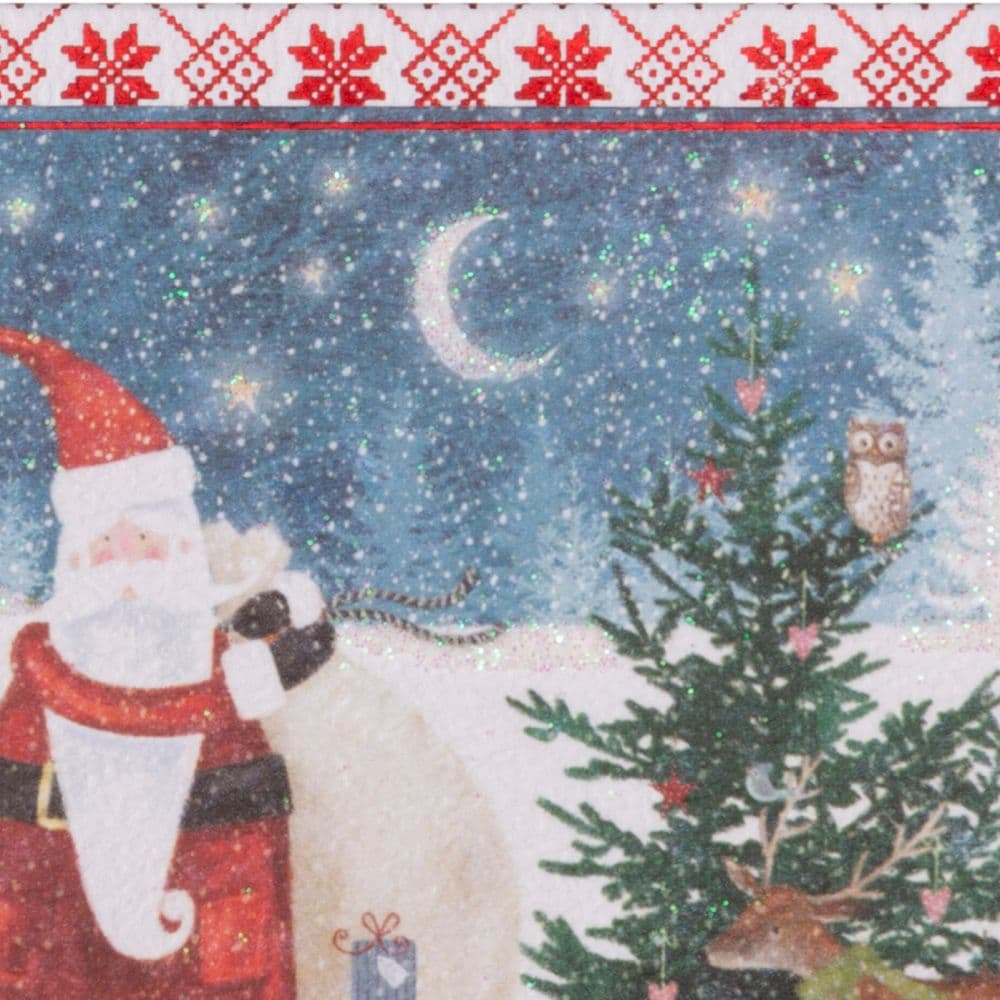 Santa and Woodland Animals 10 Count Boxed Christmas Cards Fourth Alternate Image width="1000" height="1000"