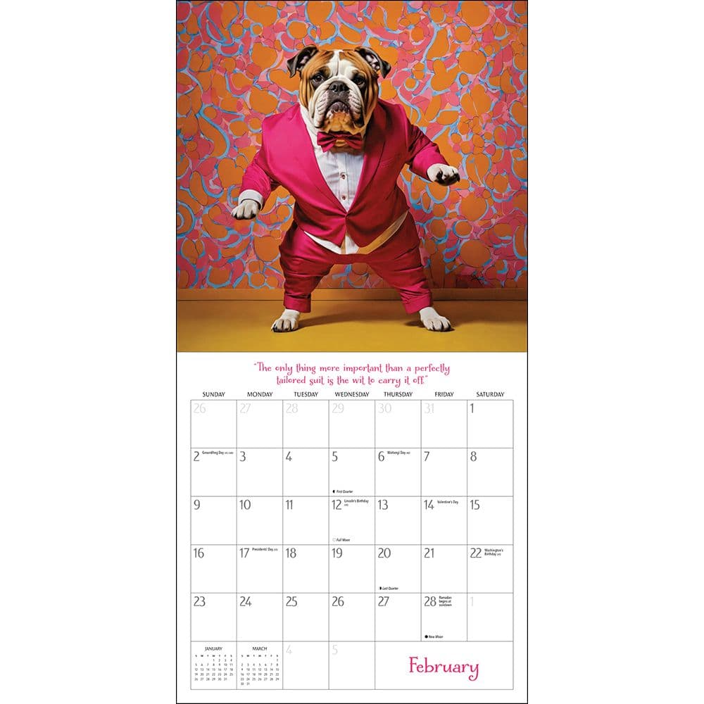 Dogs All Dressed Up 2025 Wall Calendar Second Alternate Image width=&quot;1000&quot; height=&quot;1000&quot;