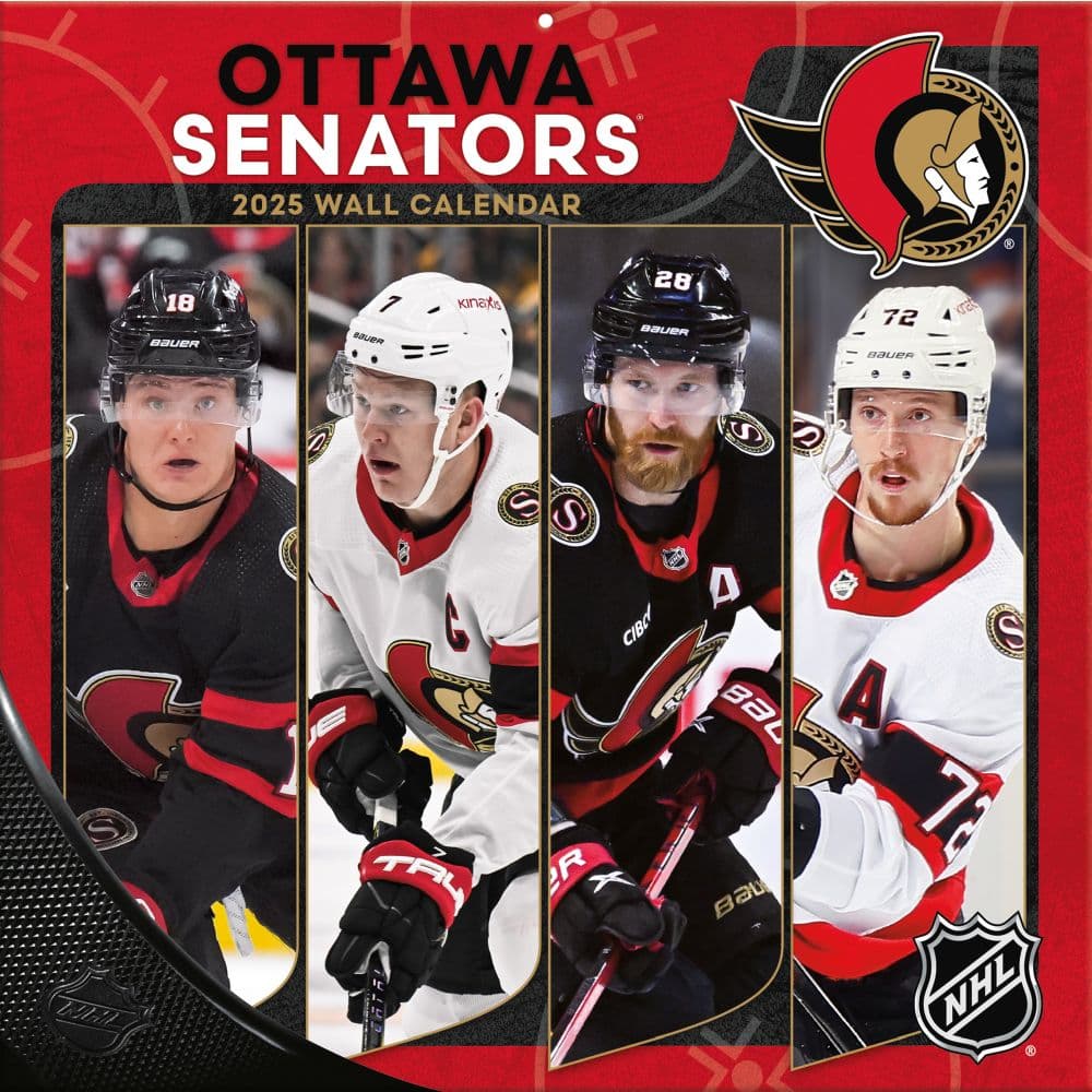 NHL Ottawa Senators 2025 Wall Calendar