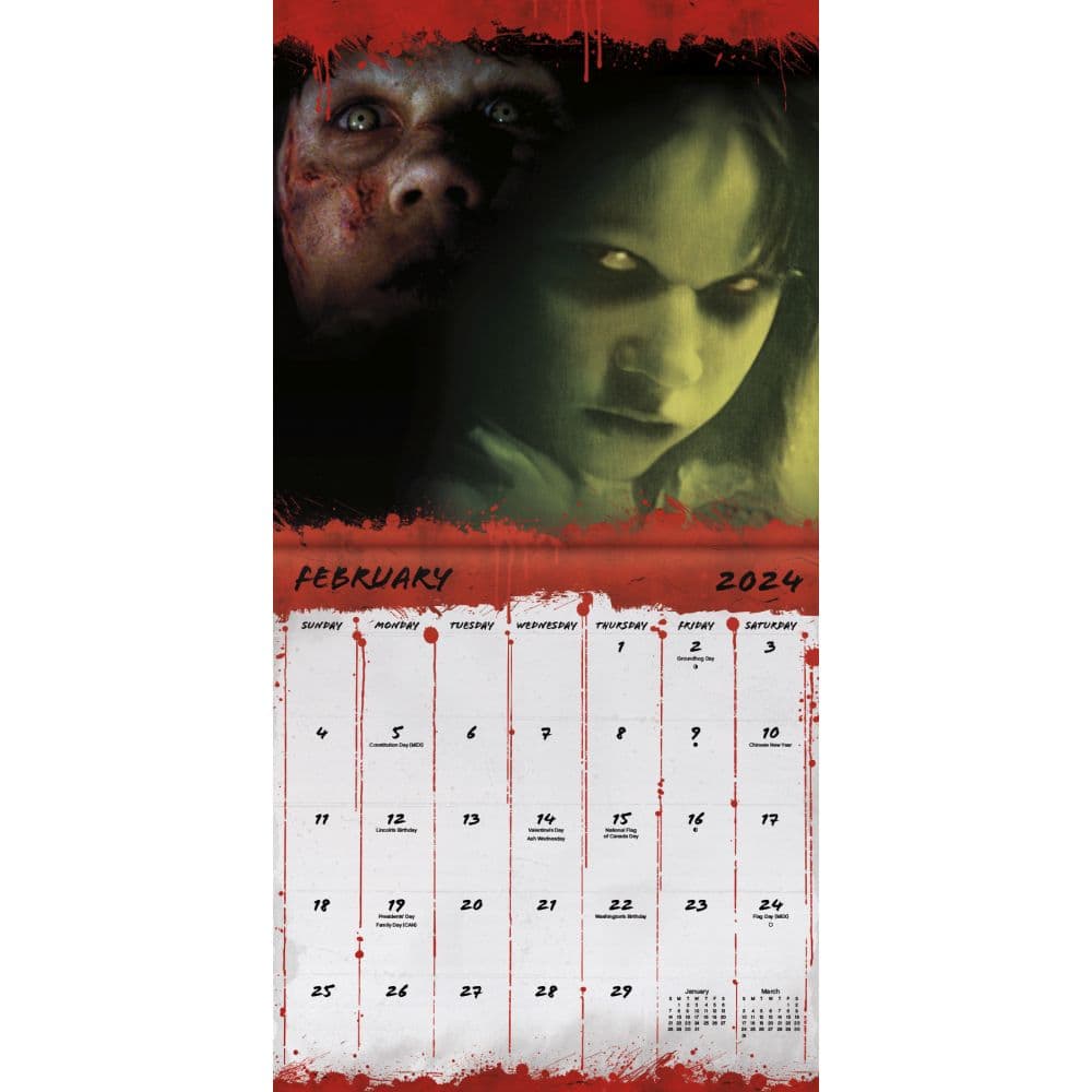 Horror Collection 2024 Mini Wall Calendar Alternate Image 4