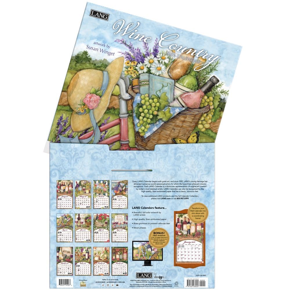 Wine Country 2026 Wall Calendar by Susan Winget_ALT3