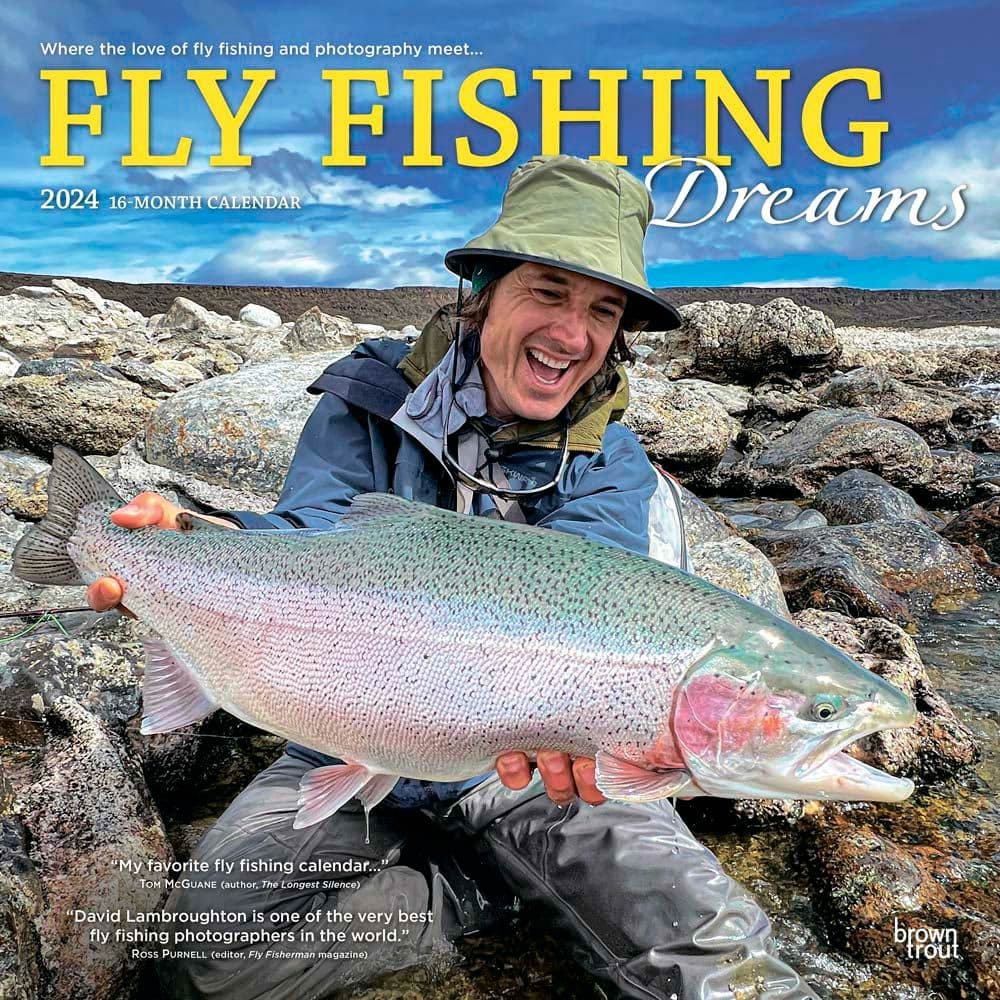 BrownTrout Fly Fishing Dreams 2024 12 x 12 Wall Calendar