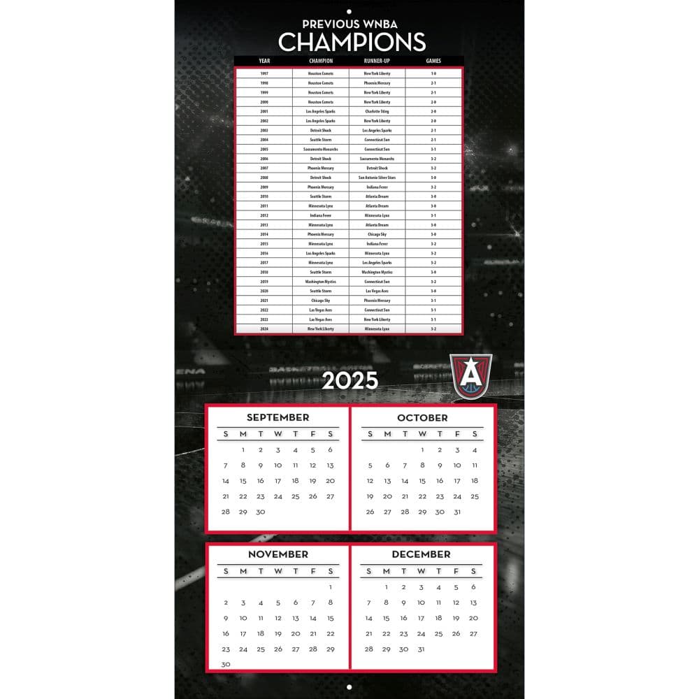 Atlanta Dream 2026 Wall Calendar Second Alternate Image