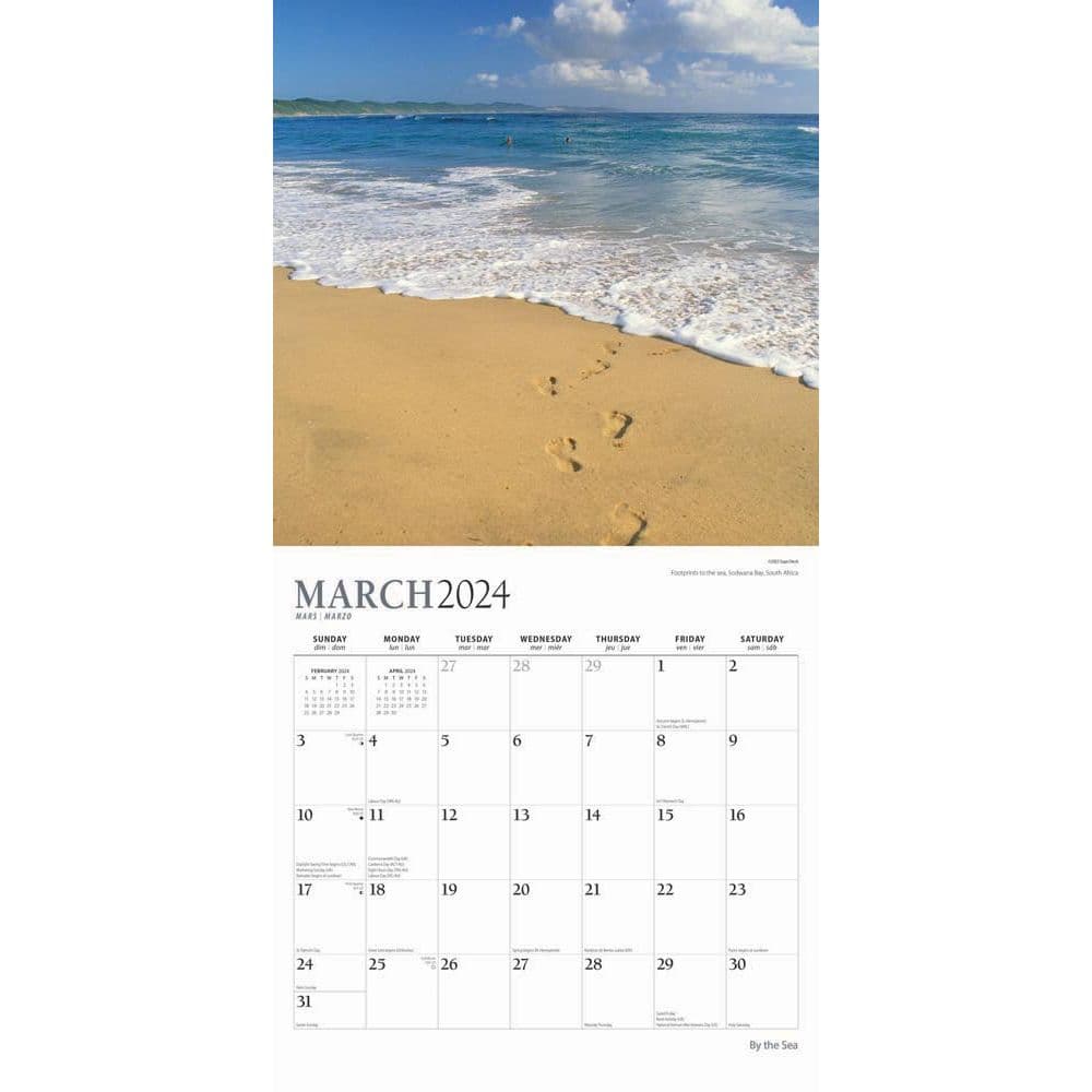 By The Sea 2024 Wall Calendar