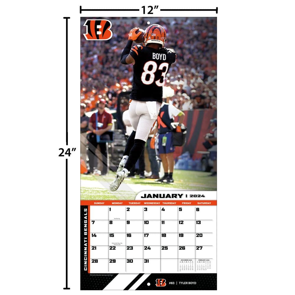 Cincinnati Bengals 2024 Wall Calendar