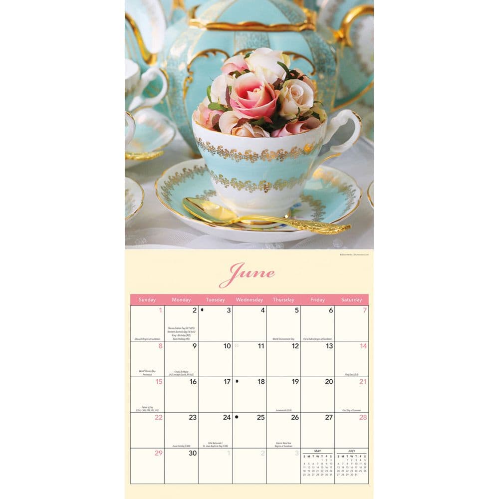 Teacups 2025 Wall Calendar Third Alternate Image width=&quot;1000&quot; height=&quot;1000&quot;