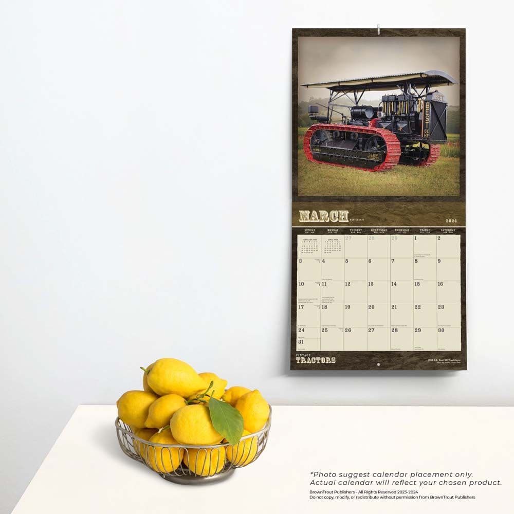Tractors Vintage 2024 Wall Calendar Alternate Image 3