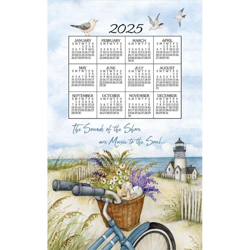 Seashore 2025 Calendar Towel Main Image