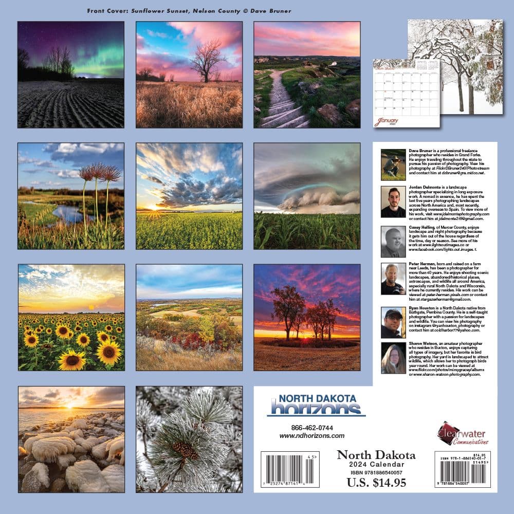 North Dakota Horizons 2024 Wall Calendar