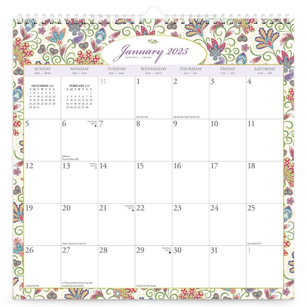 Tuscan Delight 2025 Wall Calendar