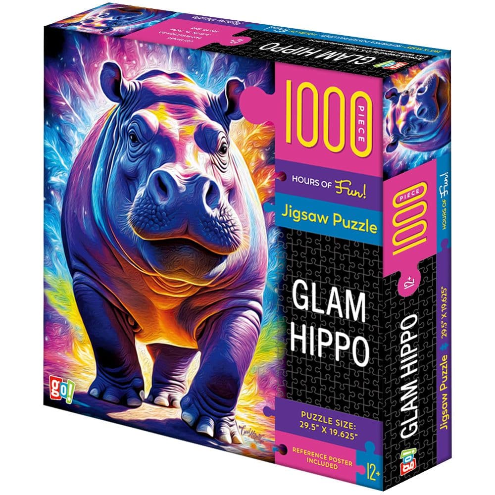 Lococo Glam Hippo 1000 Piece Puzzle Second Alternate Image