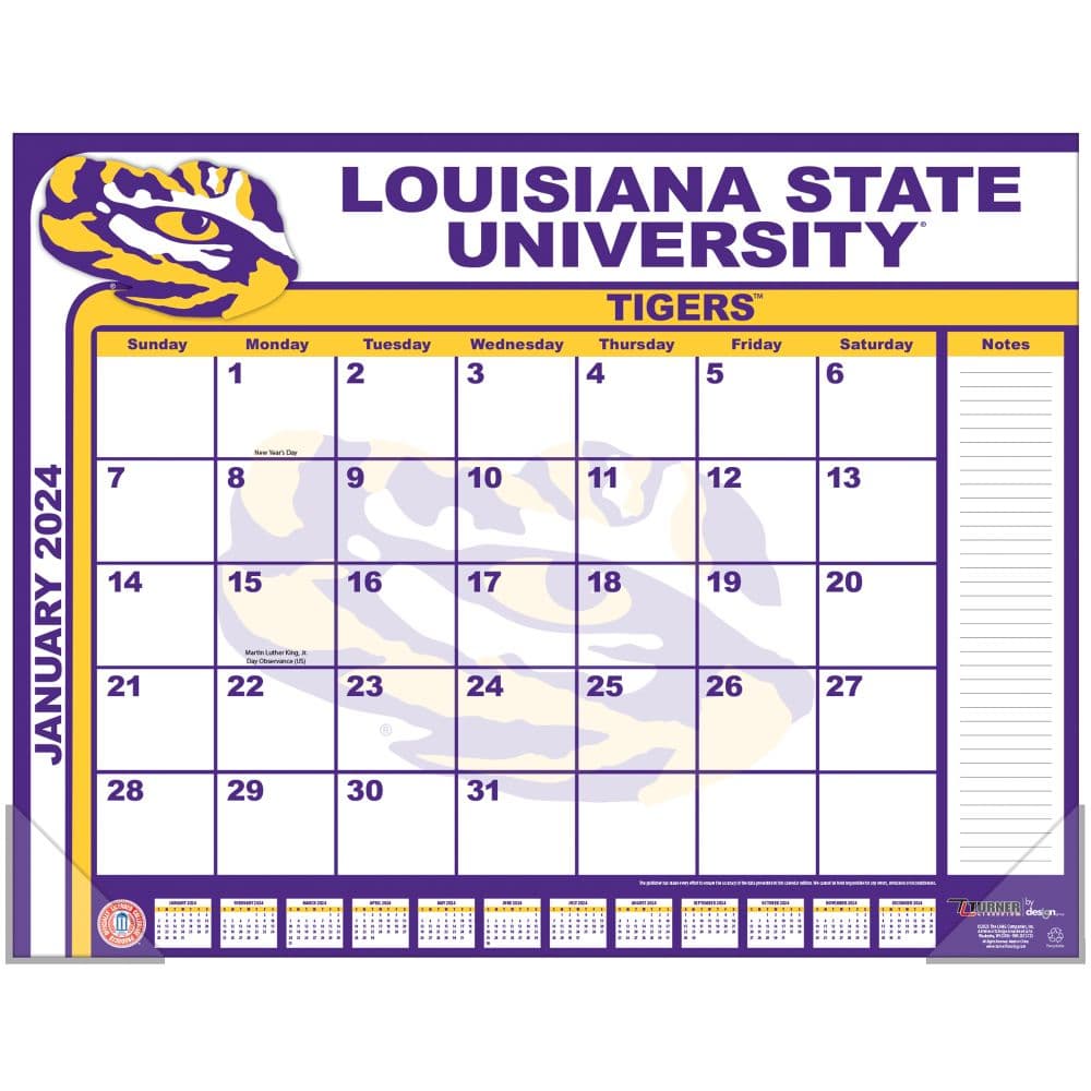LSU Tigers 2024 Desk Pad First Alternate Image width=&quot;1000&quot; height=&quot;1000&quot;