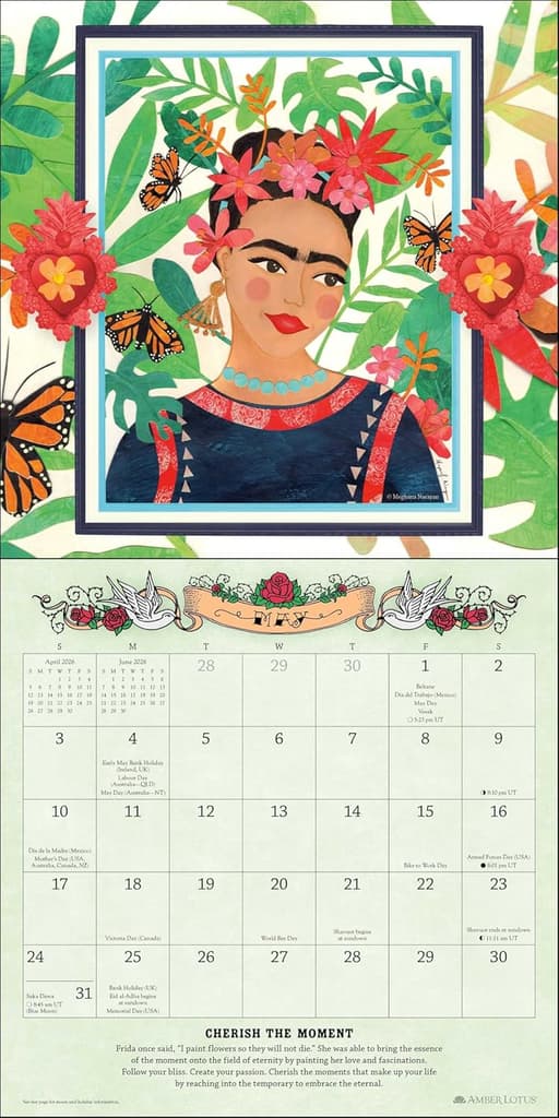 For the Love of Frida 2026 Wall Calendar Interior 1