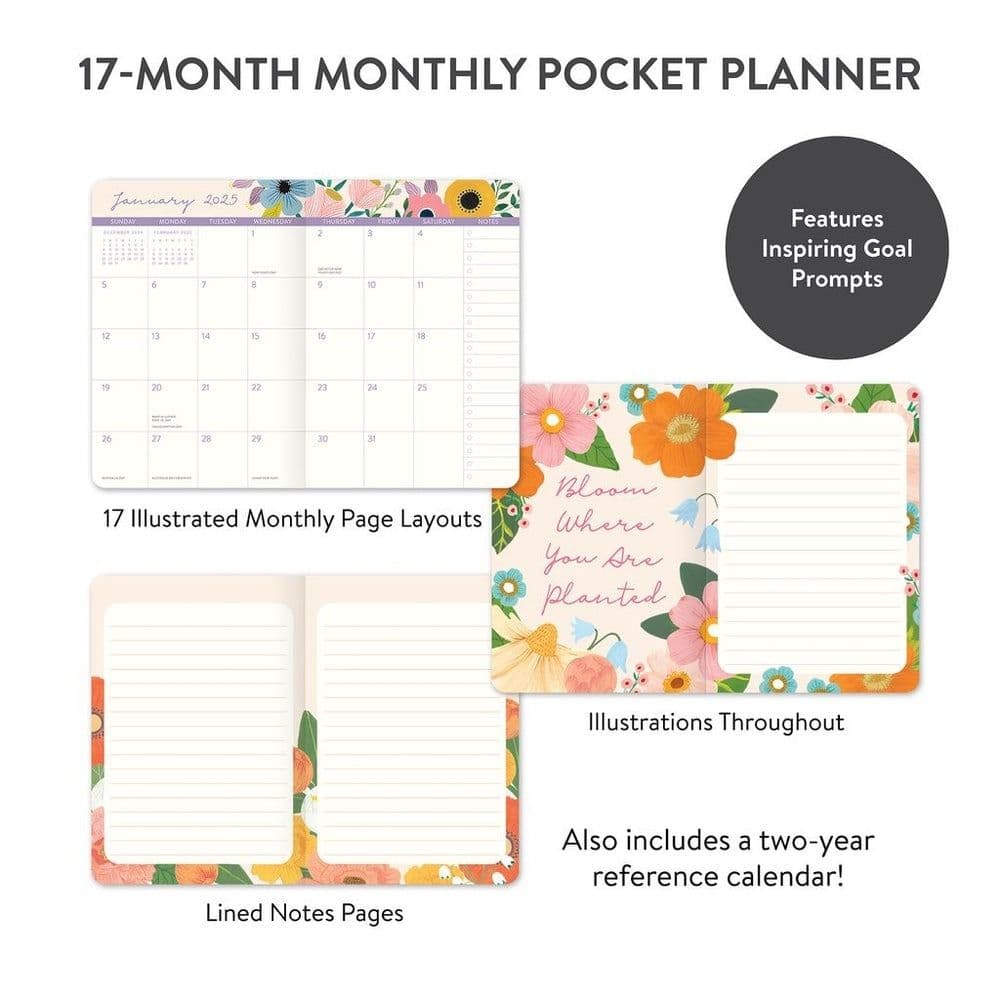 Bella Flora 2025 Monthly Pocket Planner Fifth Alternate Image width=&quot;1000&quot; height=&quot;1000&quot;