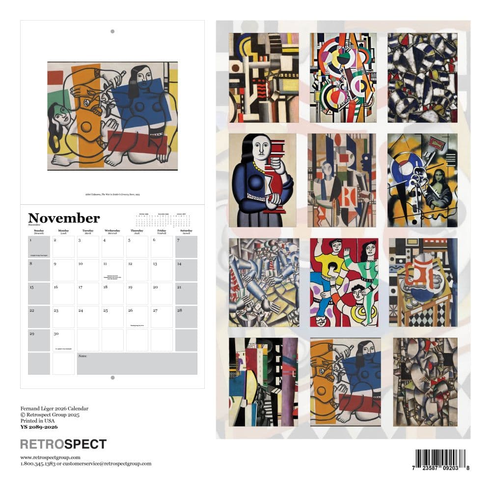Fernand Leger 2026 Wall Calendar First Alternate Image