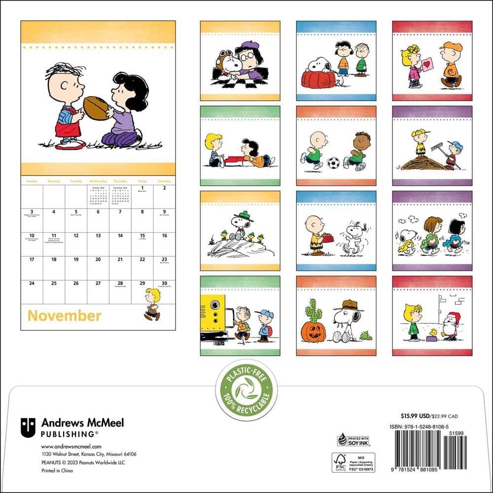 Peanuts 2024 Wall Calendar - Calendars.com
