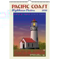 image Pacific Northwest Lighthouses Poster 2026 Wall Calendar Main Image