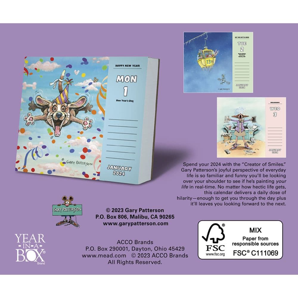 Gary Pattersons 2024 Desk Calendar