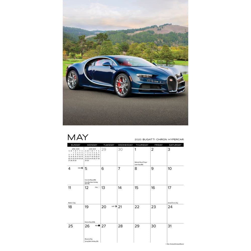 Dream Cars 2025 Mini Wall Calendar Second Alternate Image width="1000" height="1000"