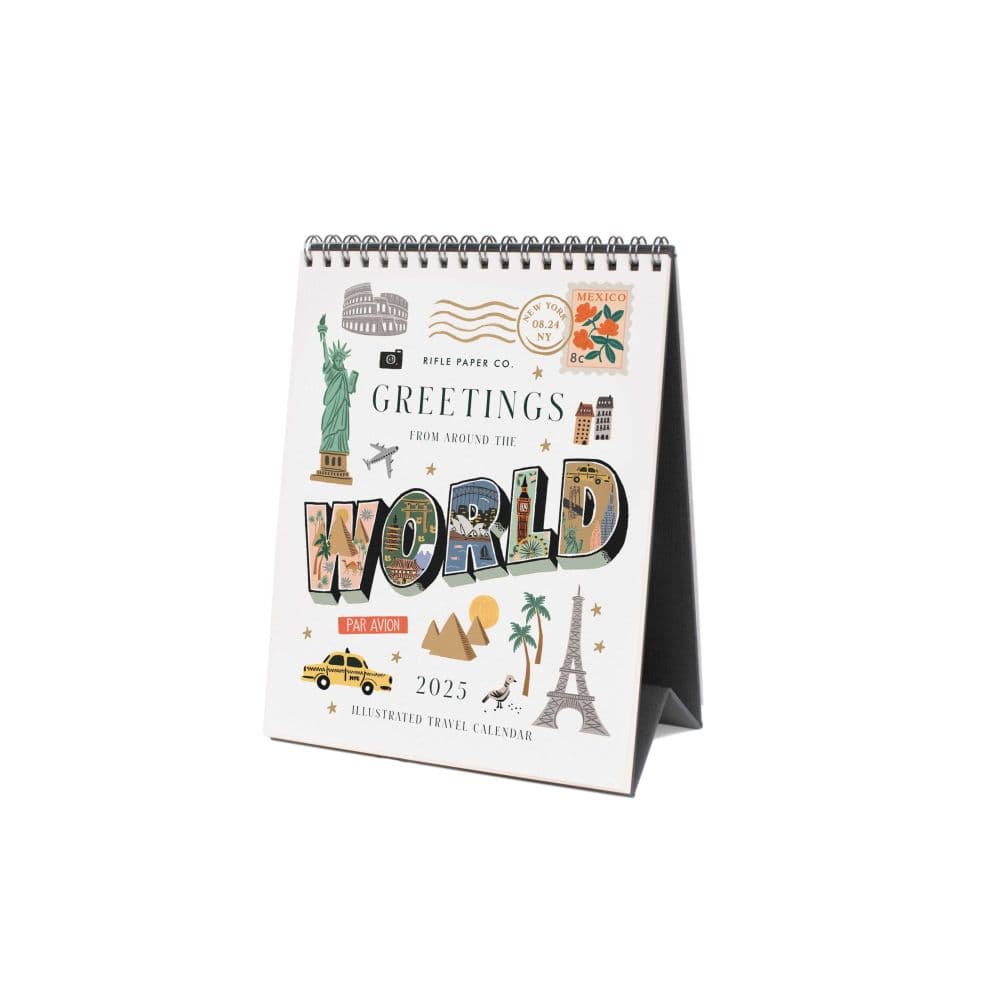 image Greetings from Around the World 2025 Easel Desk Calendar Main Image