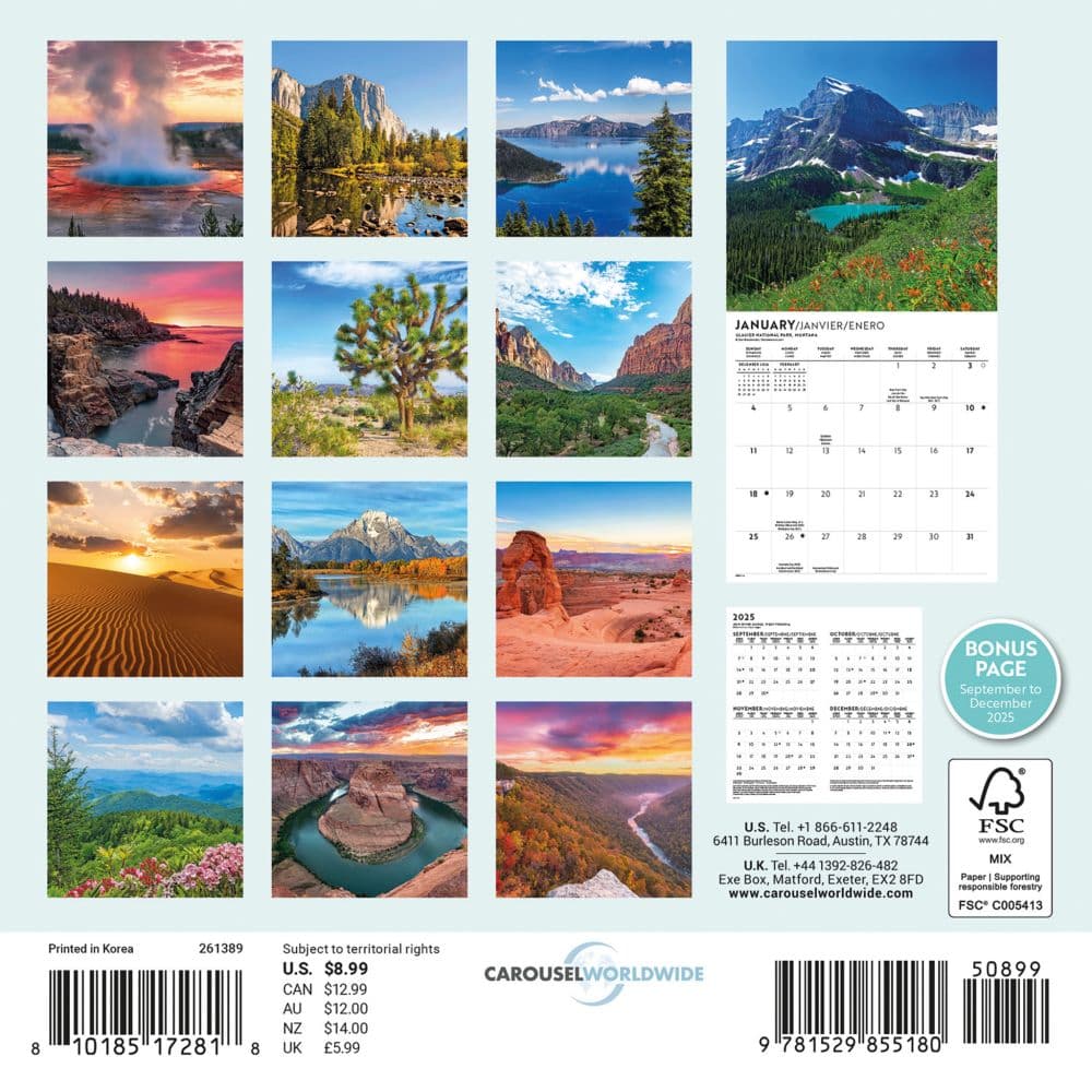 National Parks Special Value 2026 Wall Calendar First Alternate Image