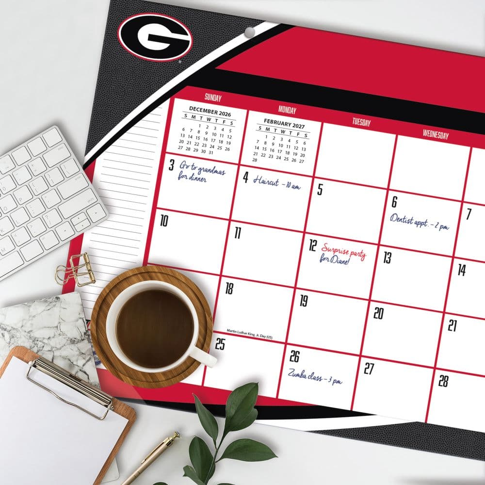 COL Georgia Bulldogs 2027 Desk Pad Fourth Alternate Image